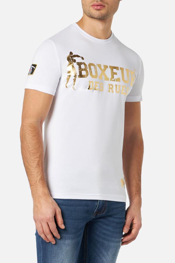 T-Shirt Iconica White con logo Gold