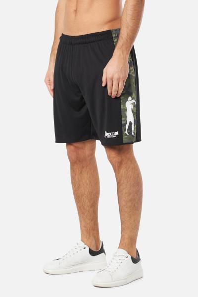 Pantaloncino Tecnico Nero E Camouflage Camou
