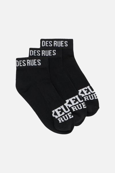 Tripack Black Socks