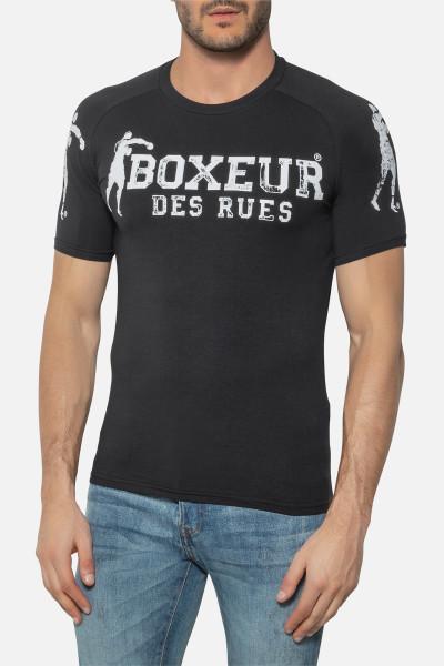 T-Shirt Fit Slim Con Logo Black