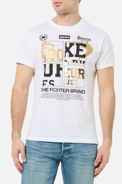T-Shirt Graficata White-Gold