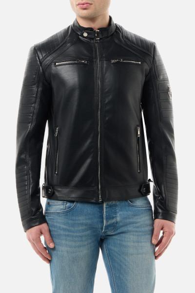 Giacca Nera In Ecopelle