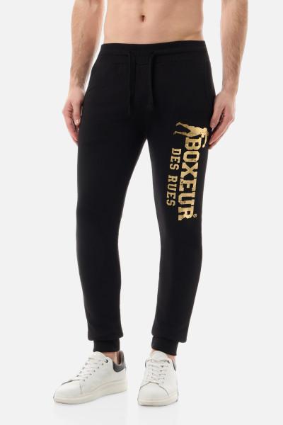 Pantalone Logo Black-Gold
