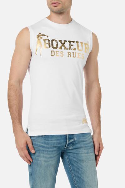 Canotta White-Gold Con Logo